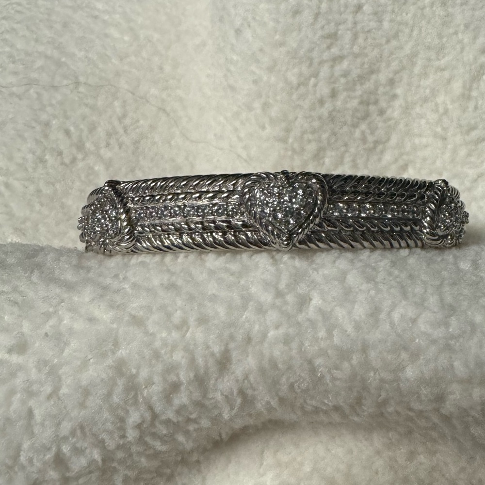 Judith Ripka Heart Bangle Bracelet